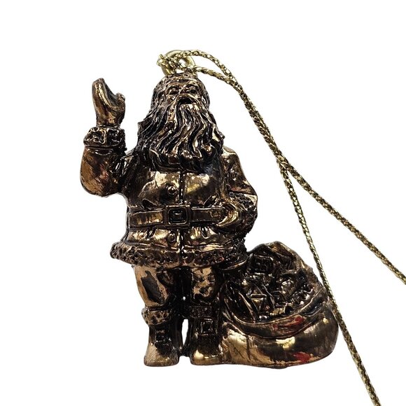 Spode Christmas Tree Ornament 2011 Bell With Santa Handcrafted NIB Holiday Decor - Picture 8 of 10